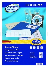 Этикетки Europe100 ELA008-100 ELA008 A4 64.6x33.8мм 24шт на листе/70г/м2/100л./белый матовое самоклей. универсальная