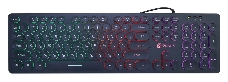 Клавиатура Oklick 420MRL черный USB slim Multimedia LED