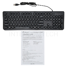 Клавиатура Oklick 400MR черный USB slim Multimedia