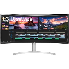 МОНИТОР 38 LG 38WN95C-W White Сurved (IPS, LED, Wide, 3840x2160, 144Hz, 1ms, 178°/178°, 450 cd/m, 1000:1, +DP, +2хHDMI,