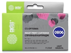 Картридж струйный Cactus CS-EPT0806 светло-пурпурный для Epson Stylus Photo P50 (11,4ml)