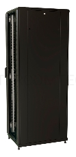 Шкаф коммутационный WRline (WR-TT-3266-AS-RAL9004) напольный 32U 600x600мм пер.дв.стекл задн.дв.стал.лист 2 бок.пан. 800кг черный 510мм 1610мм IP20 сталь