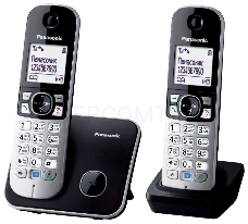 Телефон Panasonic KX-TG6812RU черный (труб. в компл.:2шт) АОН