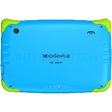 Планшет Topdevice Kids Tablet K7, 7.0 (1024x600) IPS display, Android 11 (Go edition) + HMS apps, up to 1.8GHz 4-core RK3566, 2/16GB, BT 4.1, WiFi, USB-C, microSD card slot, 0.3MP front cam + 2.0MP rear cam, 3000mAh bat, Blue