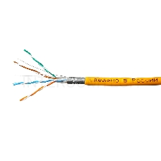 Кабель SkyNet Premium FTP-LSZH 4x2x0,51, низкое дымовыделение, нулевое содержание галогенов, медный, FLUKE TEST, кат.5e, однож., 100 м, box, оранжевый