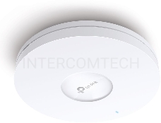 Точка доступа TP-Link 11AX dual-band ceiling access point, up to 1200 Mbit / s at 5 GHz and up to 574 Mbit / s at 2.4 GHz,  1 10/100/1000Mbps LAN port, support PoE 802.3at standard, support BSS coloring, Seamless Roaming, Mesh, Band Steering, Airtime Fair