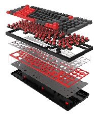 Клавиатура A4Tech Bloody S98 механическая красный/черный USB for gamer LED (SPORTS RED)