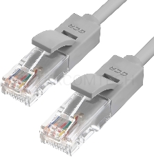 Патч-корд перекрестный ethernet GCR 15.0m UTP кат.5е, серый, RJ45, литой GCR Патч-корд перекрестный ethernet 15.0m UTP кат.5е, серый, RJ45, литой