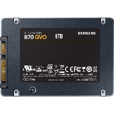 Твердотельный накопитель SSD 2.5 8TB Samsung 870 QVO Client SSD MZ-77Q8T0BW SATA 6Gb/s, 560/530, IOPS 98/88K, MTBF 1.5M, QLC, 4096MB, 2880TBW, 0.33DWPD, RTL (396014)