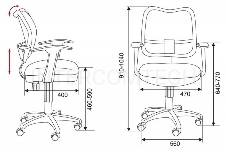 Кресло Бюрократ CH-W797/PK/TW-13A спинка сетка розовый сиденье розовый TW-13A колеса белый/розовый (пластик белый)