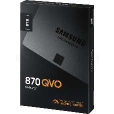 Твердотельный накопитель SSD 2.5 8TB Samsung 870 QVO Client SSD MZ-77Q8T0BW SATA 6Gb/s, 560/530, IOPS 98/88K, MTBF 1.5M, QLC, 4096MB, 2880TBW, 0.33DWPD, RTL (396014)