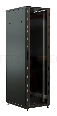 Шкаф серверный WRline (WR-TT-3268-AS-RAL9004) напольный 32U 600x800мм пер.дв.стекл задн.дв.стал.лист 2 бок.пан. 800кг черный 710мм 1610мм IP20 сталь