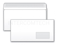 Конверт 125638 E65 110x220мм с правым окном белый силиконовая лента 80г/м2 (pack:1000pcs)   
