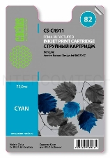 Картридж струйный Cactus CS-C4911 голубой для №82 HP Design Jet 500/800C (72ml)