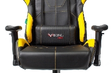 Кресло игровое Бюрократ VIKING 5 AERO YELLOW черный/желтый искусственная кожа