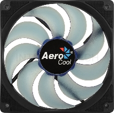 Вентилятор Aerocool Motion 12 Plus Blue , 120x120x25мм, синяя подсветка, 1200 об/мин, Molex 4-pin + 3-pin, 29.8 CFM, 22.1 дБА, съемная крыльчатка, гид