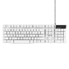 Клавиатура Гарнизон GK-200, USB, белый, механизированные клавиши