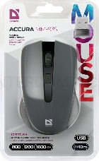 Мышь Defender Accura MM-935 Grey USB 52936 {Беспроводная оптическая мышь, 4 кнопки,800-1600 dpi}