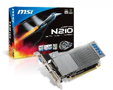 Видеокарта MSI N210-1GD3/LP NVIDIA GeForce 210 1024Mb 64 DDR3 460/800 DVIx1/CRTx1 Ret