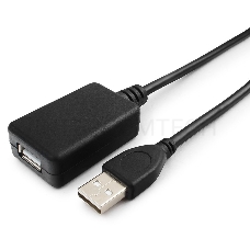 Кабель удлинитель USB 2.0 активный Gembird/Cablexpert UAE-01-10M, AM/AF, 10м