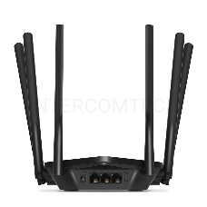 Роутер Mercusys AC1900 Wireless AC Gigabit Router, 600 Mbps at 2.4 GHz + 1300 Mbps at 5 GHz, 6×5dBi Fixed External Antennas with Beamforming, 2× G LAN Ports, 1× G WAN Port, Access Point Mode, 3X3 MU-MIMO, Parental Controls, Guest Network, Smart Connect