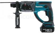 Перфоратор Makita DHR202RFE Перфоратор ак,SDS+,{18В,2х 3 Ач Li-ion,3реж,1.9Дж,0-4000у\м,3.5кг,чем,подсветка,совмест с 4 Ач Li-ion}