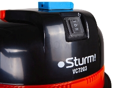 Строительный пылесос Sturm VC7203  1600Вт,объём 30л,ЭЛЕКТ.РОЗЕТКА 2кВт,АВТОМАТИЧ. вкл/откл STURM! [VC7203]