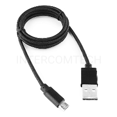 Кабель Gembird USB 2.0 Cablexpert CC-mUSB2bk1m, AM/microBM 5P, 1м, нейлоновая оплетка, алюминиевые разъемы, черный, пакет