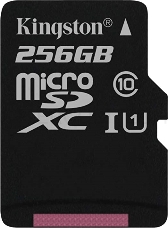 Флеш карта microSDHC 256GB microSDXC Class10 Kingston <SDCS2/256GB> UHS-I Canvas Select up to 100MB/s с адапт.