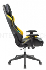 Кресло игровое Бюрократ VIKING 5 AERO YELLOW черный/желтый искусственная кожа