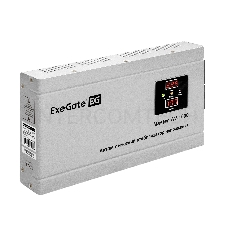 Стабилизатор напряжения ExeGate Master AV-1500 (1500ВА, 140-260В, цифр. индикация вход/вых. напряжения, 220В±8%, КПД 98%, 5 уровней защиты, задержка, метал.корпус, евророзетка, RTL)
