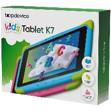 Планшет Topdevice Kids Tablet K7, 7.0 (1024x600) IPS display, Android 11 (Go edition) + HMS apps, up to 1.8GHz 4-core RK3566, 2/16GB, BT 4.1, WiFi, USB-C, microSD card slot, 0.3MP front cam + 2.0MP rear cam, 3000mAh bat, Blue