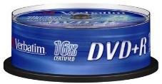 Диск DVD+R Verbatim 4.7Gb 16x Cake Box (25шт) (43500)