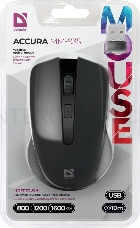 Мышь Defender Accura MM-935 Black USB {Беспроводная оптическая мышь, 4 кнопки,800-1600 dpi} 52935