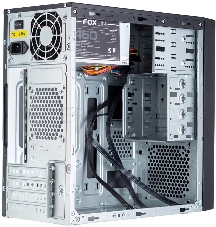 Корпус Foxline FL-733(R)-FZ500R  mATX, 2x5.25EXT, 2x3.5EXT, 5x3.5INT, 2xUSB3.0, HDA, w/o FAN, w/450W ATX PSU, w/1.2m EU pwr cord