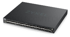 Коммутатор ZYXELXGS4600-52F AC L3 Managed Switch, 48 port Gig SFP, 4 dual pers.  and 4x 10G SFP+, stackable, dual PSU AC