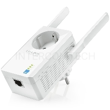 Сетевой адаптер TP-Link SOHO  TL-WA860RE 300Mbps Wireless N Wall Plugged Range Extender with AC Passthrough, QCA(Atheros), 2T2R, 2.4GHz, 802.11b/g/n, 1 10/100Mbps LAN port, Range Extender button, Range Extender mode, suppo поставляется без кабеля RJ-45