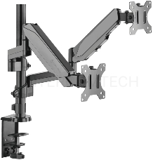 Кронштейн (держатель) ONKRON G140 для двух мониторов 13-32 дюймов настольный, черный