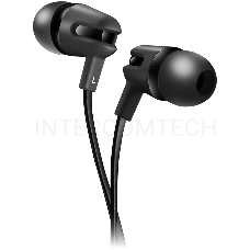 Наушники CANYON Stereo earphone with microphone, 1.2m flat cable, Black, 22*12*12mm, 0.013kg