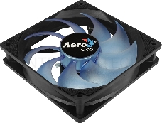 Вентилятор Aerocool Motion 12 Plus Blue , 120x120x25мм, синяя подсветка, 1200 об/мин, Molex 4-pin + 3-pin, 29.8 CFM, 22.1 дБА, съемная крыльчатка, гид