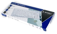 Клавиатура Gembird KB-8354U, USB, бежевый/белый, 104 клавиши, кабель 1,45м