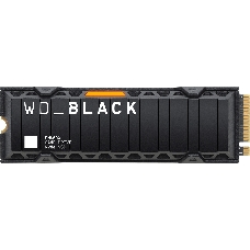 Накопитель WD SSD Black SN850X, 1.0TB, M.2(22x80mm), NVMe, PCIe 4.0 x4, 3D TLC, R/W 7300/6300MB/s, IOPs 800 000/1 100 000, TBW 600, DWPD 0.3, with Heat Spreader (12 мес.)