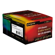 Кулер ExeGate EX286156RUS Dark Magic EE126M-PWM.RGB (Al black coating, LGA775/1150/1151/1155/1156/1200/AM2/AM2+/AM3/AM3+/AM4/FM1/FM2/754/939/940, TDP 100W, Fan 120mm, PWM, 900-2000RPM, Hydro bearing, 4pin, 11-24db, 410г, черный, RGB подсветка, с термопаст