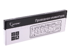 Клавиатура Gembird KB-8320U-Ru_Lat-BL, черный, USB, кнопка переключения RU/LAT,104 клавиши