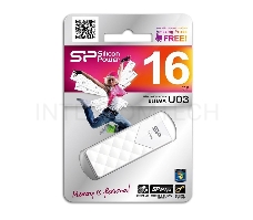 Флеш Диск Silicon Power 16Gb Ultima U03 SP016GBUF2U03V1W USB2.0 белый