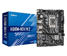 Материнская плата Asrock H610M-HDV/M.2 Soc-1700 Intel H610 2xDDR4 mATX AC`97 8ch(7.1) GbLAN+VGA+HDMI+DP
