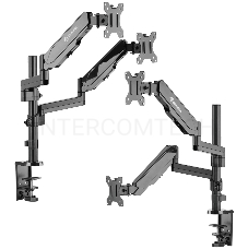 Кронштейн (держатель) ONKRON G140 для двух мониторов 13-32 дюймов настольный, черный