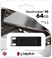 Флеш Диск Kingston 64Gb DataTraveler DT70 <DT70/64GB>, USB-C 3.2 Gen 1