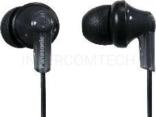 Наушники вкладыши Panasonic RP-HJE118GUK 1.1м черный проводные (в ушной раковине)