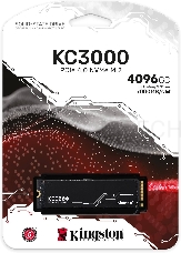 Накопитель SSD M.2 Kingston 4.0Tb KC3000 Series <SKC3000D/4096G> (PCI-E 4.0 x4, up to 7000/7000Mbs, 1000000 IOPS, 3D TLC, NVMe, 3200TBW, Phison E18, 22х80mm, LP graphen heatsink)